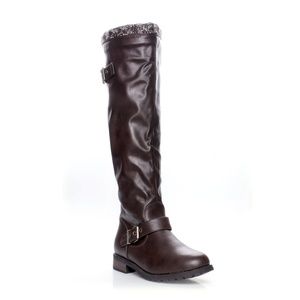 Travis-K Sweater Lined Buckle Boots